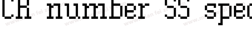 CR number SS special字体转换
